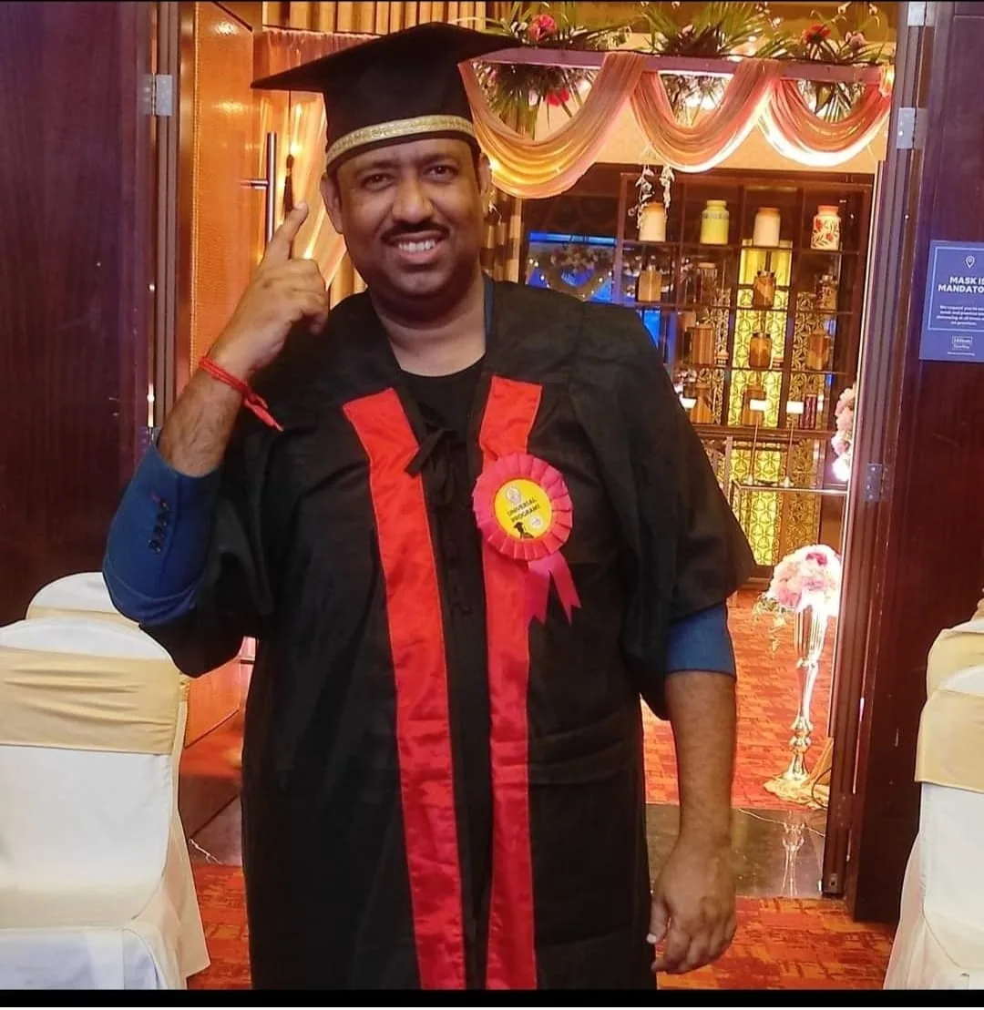 Dr. Sunil Kumar Singh in honorary doctorate ceremonial attire