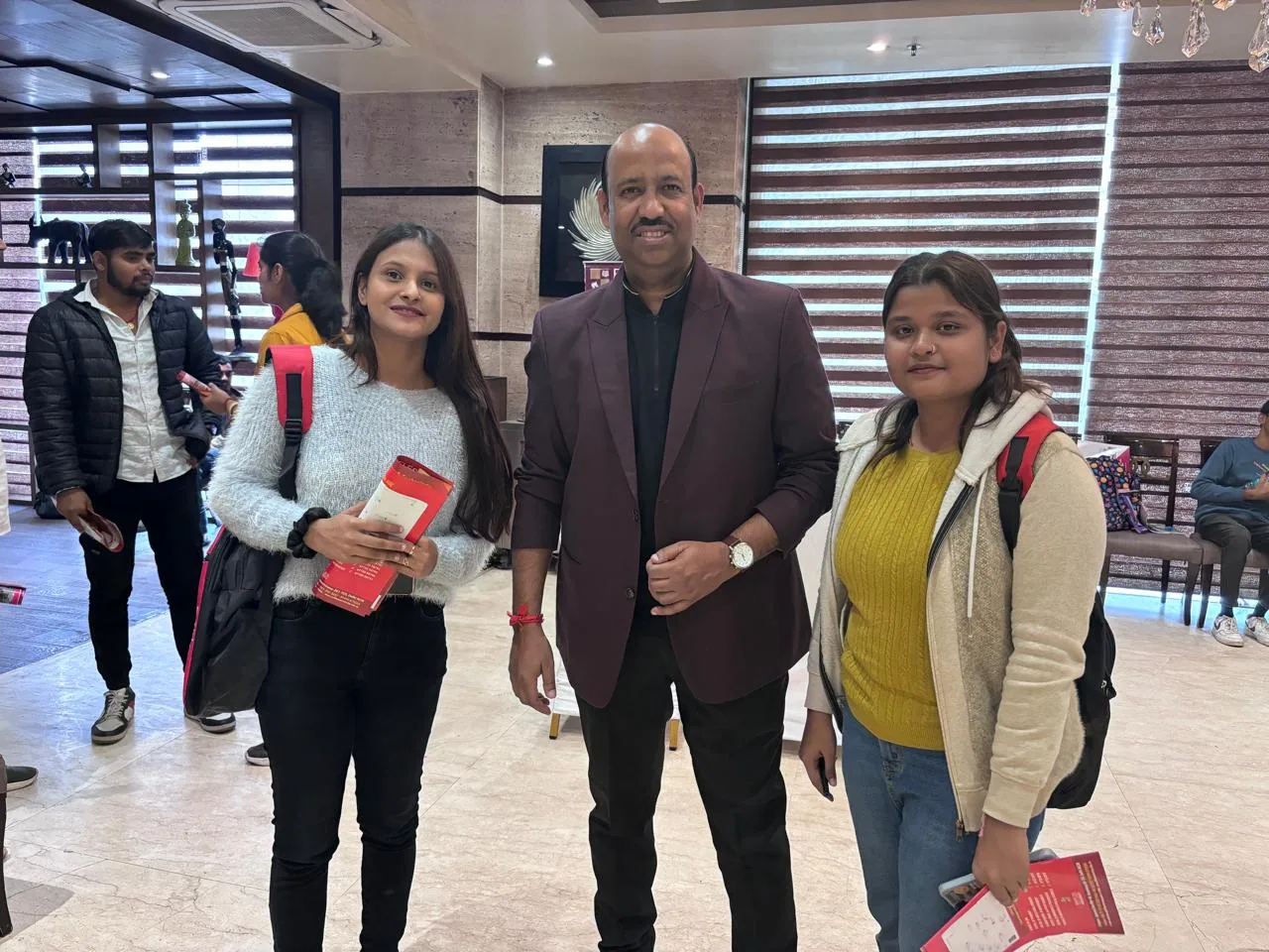 Zenith Commerce Academy student achievers with Dr. Sunil Kumar Singh
